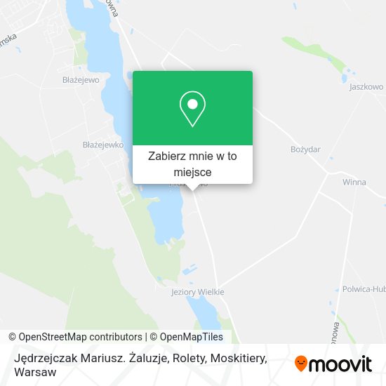 Mapa Jędrzejczak Mariusz. Żaluzje, Rolety, Moskitiery