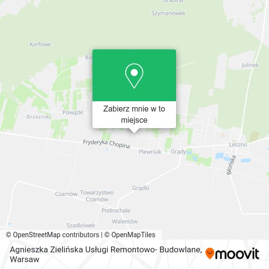 Mapa Agnieszka Zielińska Usługi Remontowo- Budowlane