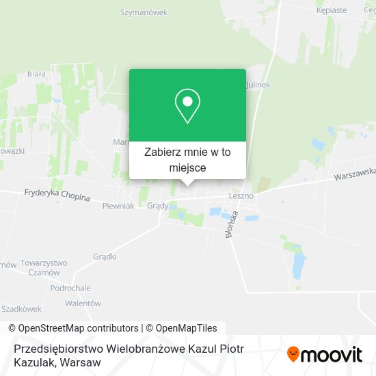 Mapa Przedsiębiorstwo Wielobranżowe Kazul Piotr Kazulak