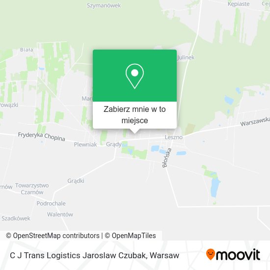 Mapa C J Trans Logistics Jaroslaw Czubak