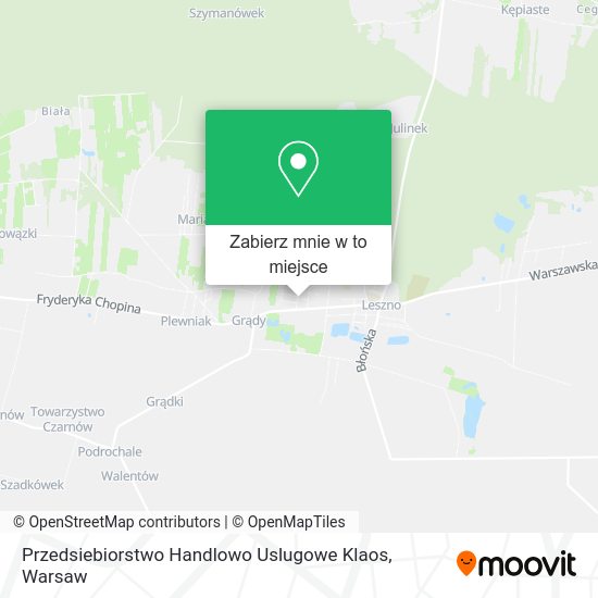 Mapa Przedsiebiorstwo Handlowo Uslugowe Klaos