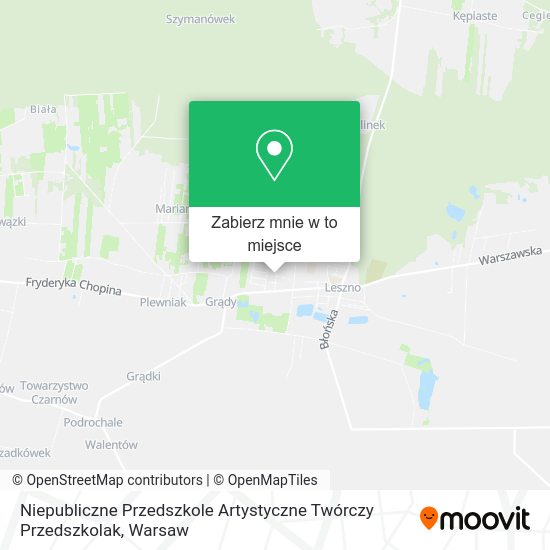 Mapa Niepubliczne Przedszkole Artystyczne Twórczy Przedszkolak