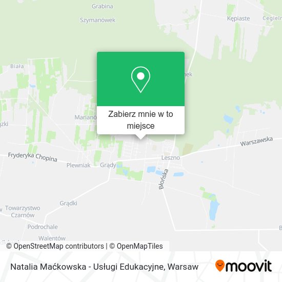 Mapa Natalia Maćkowska - Usługi Edukacyjne