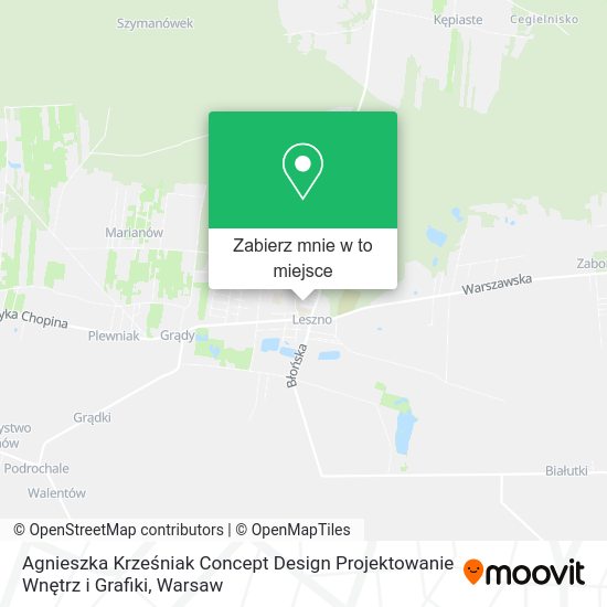 Mapa Agnieszka Krześniak Concept Design Projektowanie Wnętrz i Grafiki