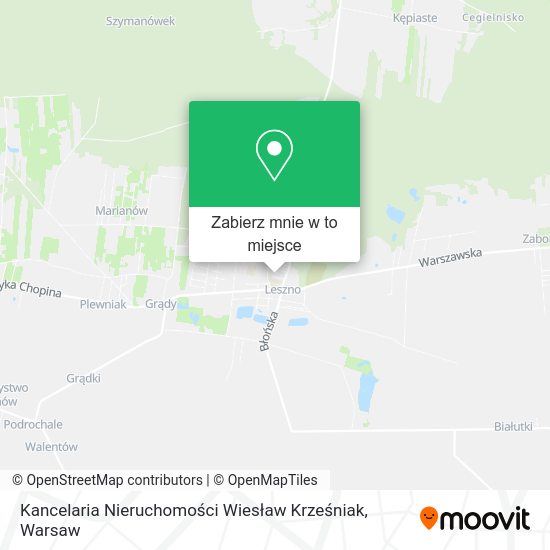 Mapa Kancelaria Nieruchomości Wiesław Krześniak