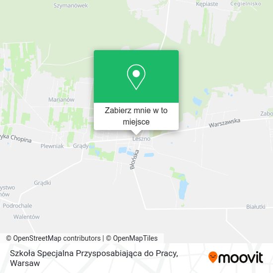 Mapa Szkoła Specjalna Przysposabiająca do Pracy