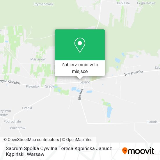 Mapa Sacrum Spółka Cywilna Teresa Kąpińska Janusz Kąpiński