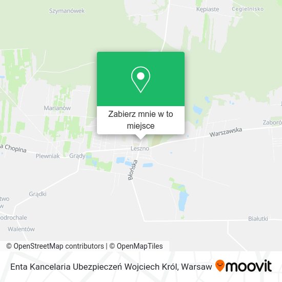 Mapa Enta Kancelaria Ubezpieczeń Wojciech Król