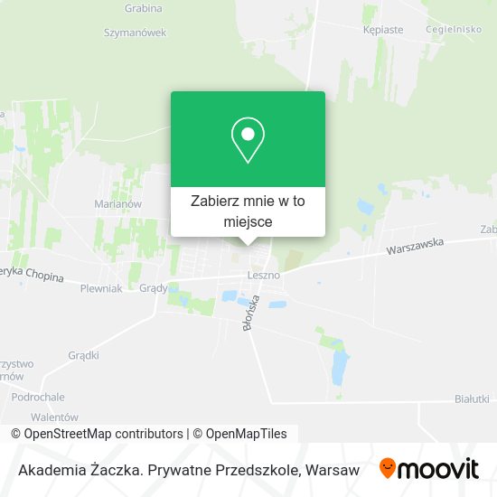 Mapa Akademia Żaczka. Prywatne Przedszkole