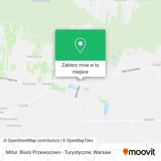 Mapa Mitur. Biuro Przewozowo - Turystyczne