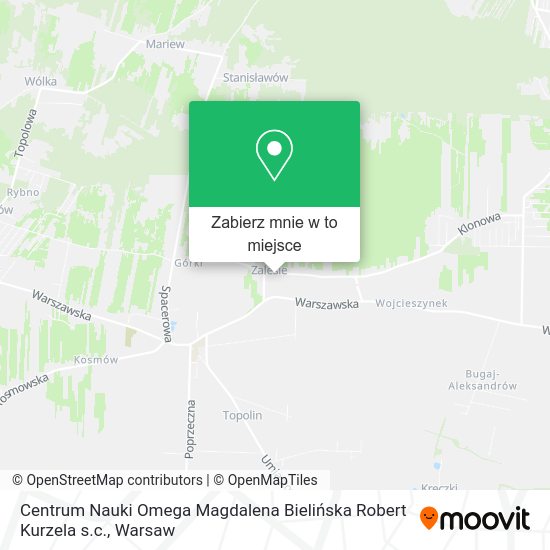 Mapa Centrum Nauki Omega Magdalena Bielińska Robert Kurzela s.c.