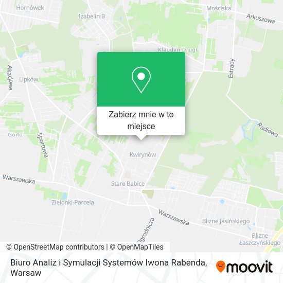 Mapa Biuro Analiz i Symulacji Systemów Iwona Rabenda