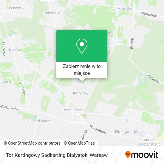 Mapa Tor Kartingowy Sadkarting Białystok