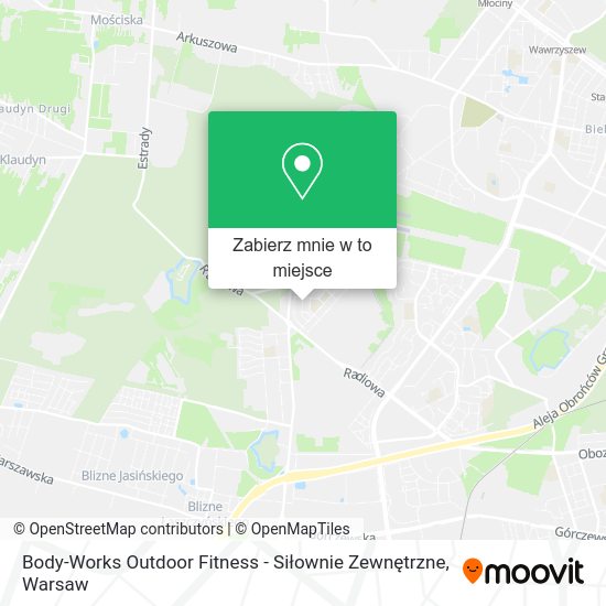 Mapa Body-Works Outdoor Fitness - Siłownie Zewnętrzne