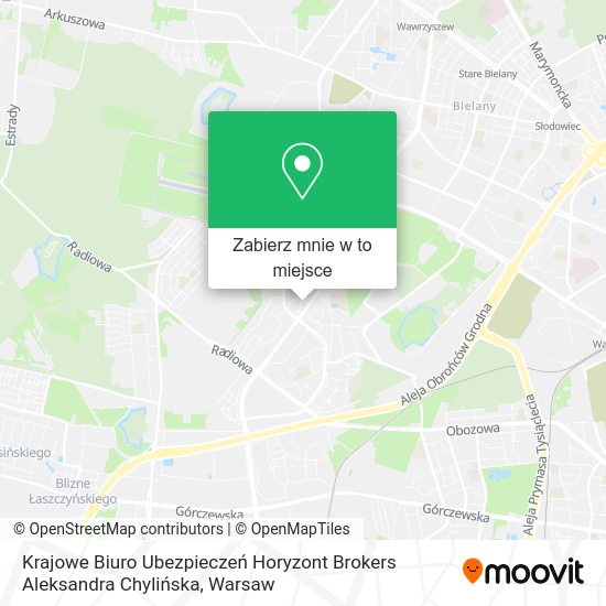 Mapa Krajowe Biuro Ubezpieczeń Horyzont Brokers Aleksandra Chylińska