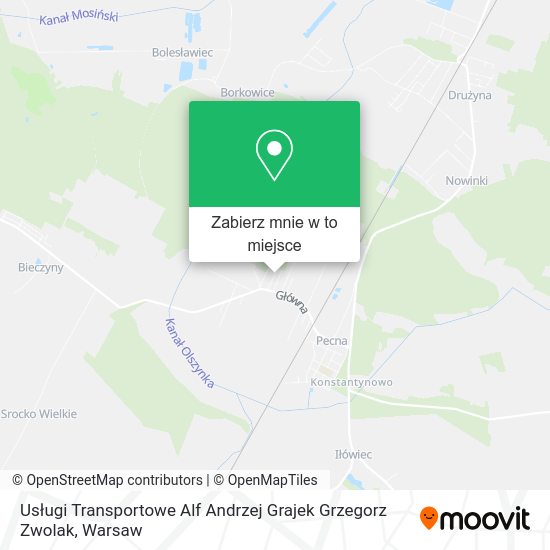 Mapa Usługi Transportowe Alf Andrzej Grajek Grzegorz Zwolak