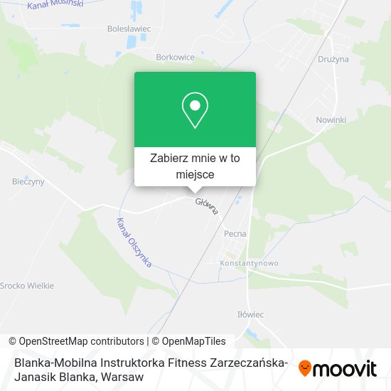 Mapa Blanka-Mobilna Instruktorka Fitness Zarzeczańska-Janasik Blanka