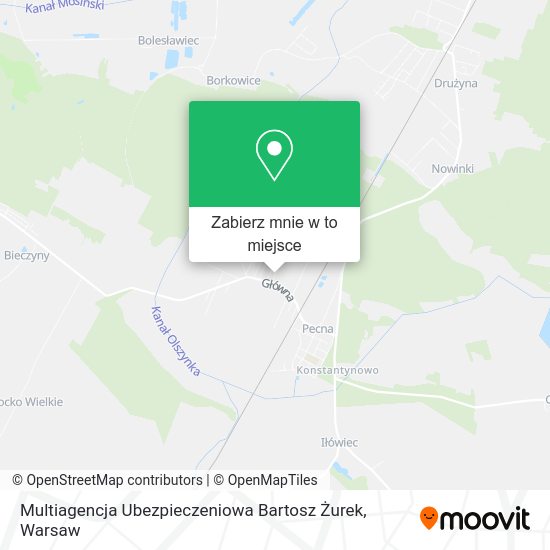 Mapa Multiagencja Ubezpieczeniowa Bartosz Żurek