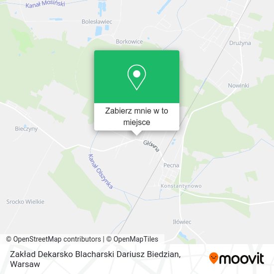 Mapa Zakład Dekarsko Blacharski Dariusz Biedzian