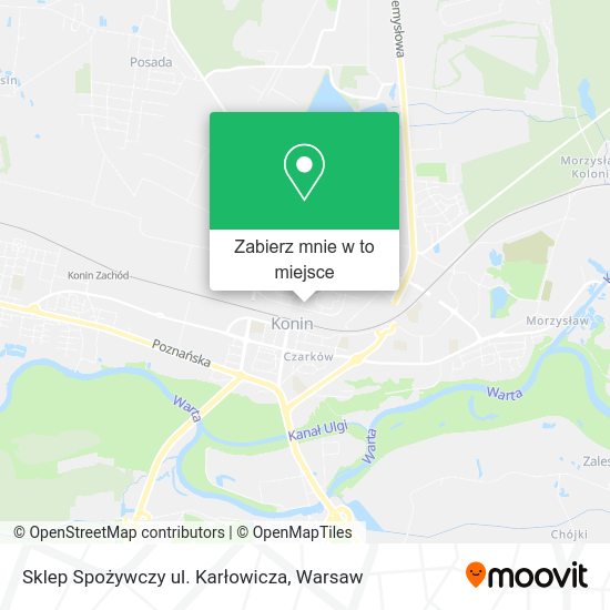 Mapa Sklep Spożywczy ul. Karłowicza