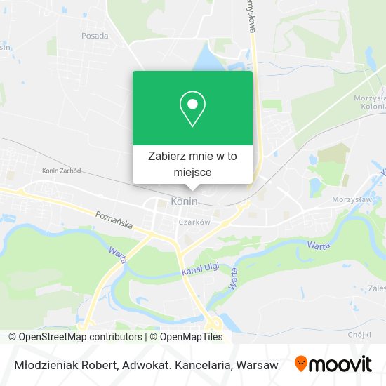 Mapa Młodzieniak Robert, Adwokat. Kancelaria