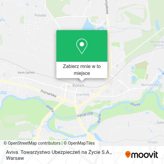 Mapa Aviva. Towarzystwo Ubezpieczeń na Życie S.A.