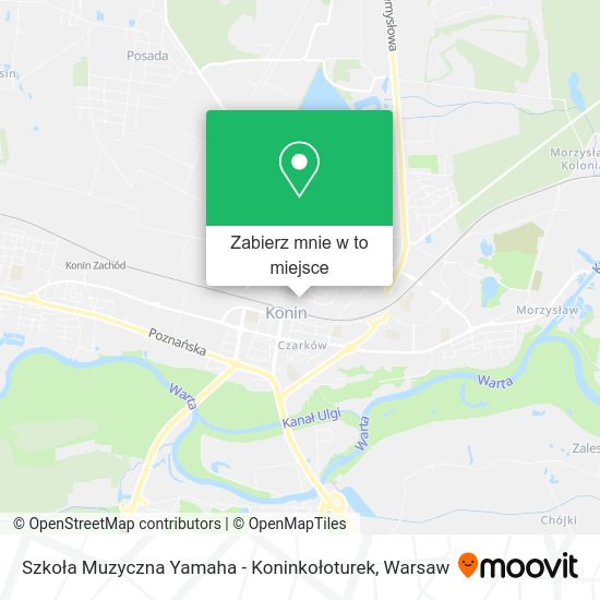 Mapa Szkoła Muzyczna Yamaha - Koninkołoturek