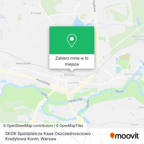 Mapa SKOK Spóldzielcza Kasa Oszczednosciowo - Kredytowa Konin