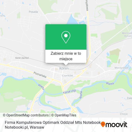 Mapa Firma Komputerowa Optimark Oddział Mts Notebook Notebooki.pl