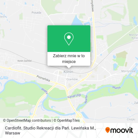 Mapa Cardiofit. Studio Rekreacji dla Pań. Lewińska M.