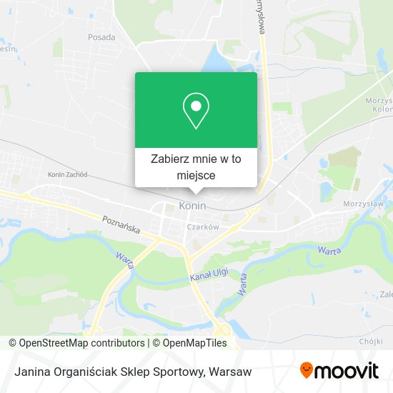 Mapa Janina Organiściak Sklep Sportowy