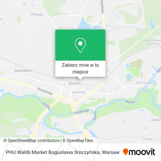 Mapa PHU Waldii Market Bogusława Sroczyńska