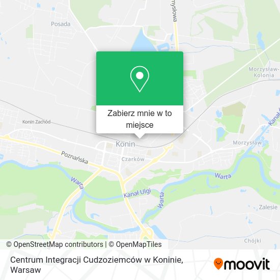 Mapa Centrum Integracji Cudzoziemców w Koninie