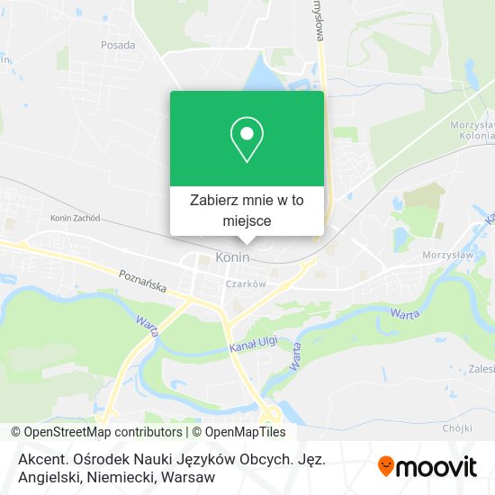 Mapa Akcent. Ośrodek Nauki Języków Obcych. Jęz. Angielski, Niemiecki