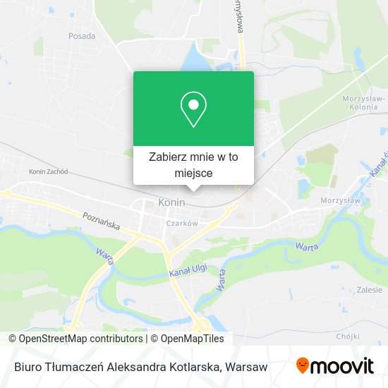 Mapa Biuro Tłumaczeń Aleksandra Kotlarska