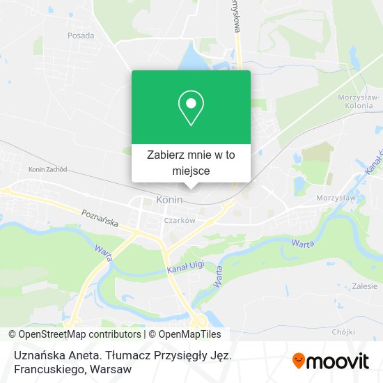 Mapa Uznańska Aneta. Tłumacz Przysięgły Jęz. Francuskiego