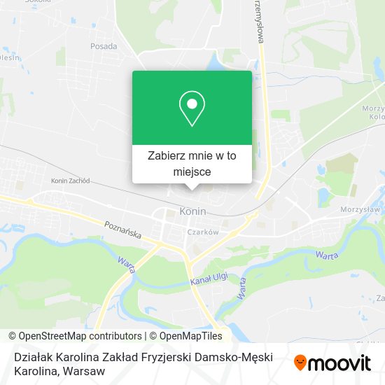 Mapa Działak Karolina Zakład Fryzjerski Damsko-Męski Karolina