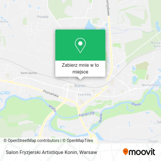 Mapa Salon Fryzjerski Artistique Konin