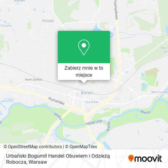 Mapa Urbański Bogumił Handel Obuwiem i Odzieżą Robocza