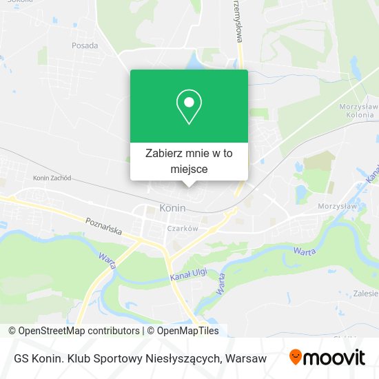 Mapa GS Konin. Klub Sportowy Niesłyszących