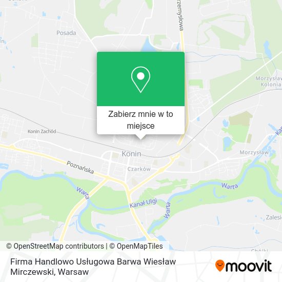 Mapa Firma Handlowo Usługowa Barwa Wiesław Mirczewski