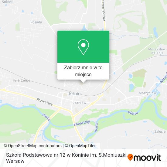 Mapa Szkoła Podstawowa nr 12 w Koninie im. S.Moniuszki