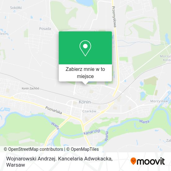 Mapa Wojnarowski Andrzej. Kancelaria Adwokacka