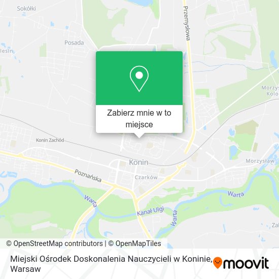 Mapa Miejski Ośrodek Doskonalenia Nauczycieli w Koninie