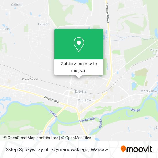 Mapa Sklep Spożywczy ul. Szymanowskiego