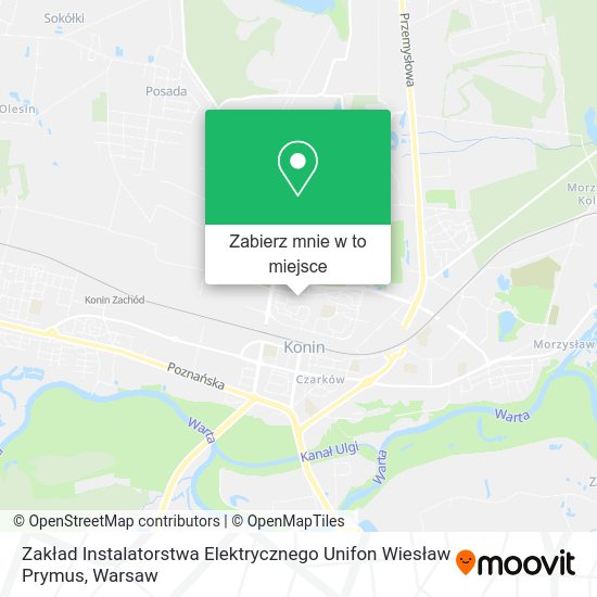 Mapa Zakład Instalatorstwa Elektrycznego Unifon Wiesław Prymus