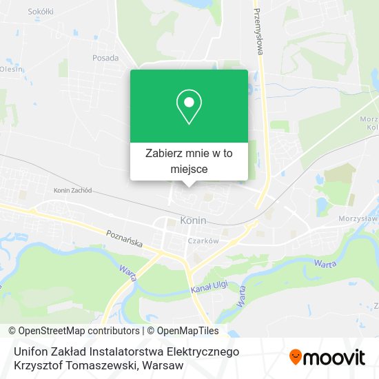 Mapa Unifon Zakład Instalatorstwa Elektrycznego Krzysztof Tomaszewski