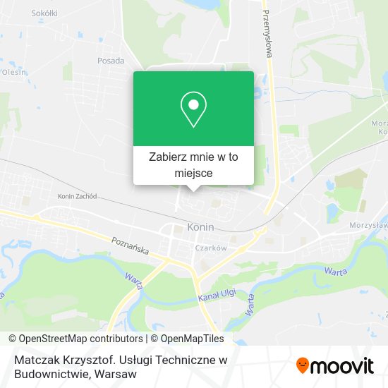 Mapa Matczak Krzysztof. Usługi Techniczne w Budownictwie