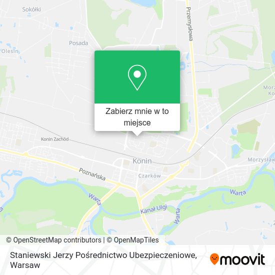 Mapa Staniewski Jerzy Pośrednictwo Ubezpieczeniowe