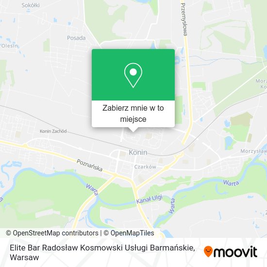 Mapa Elite Bar Radosław Kosmowski Usługi Barmańskie